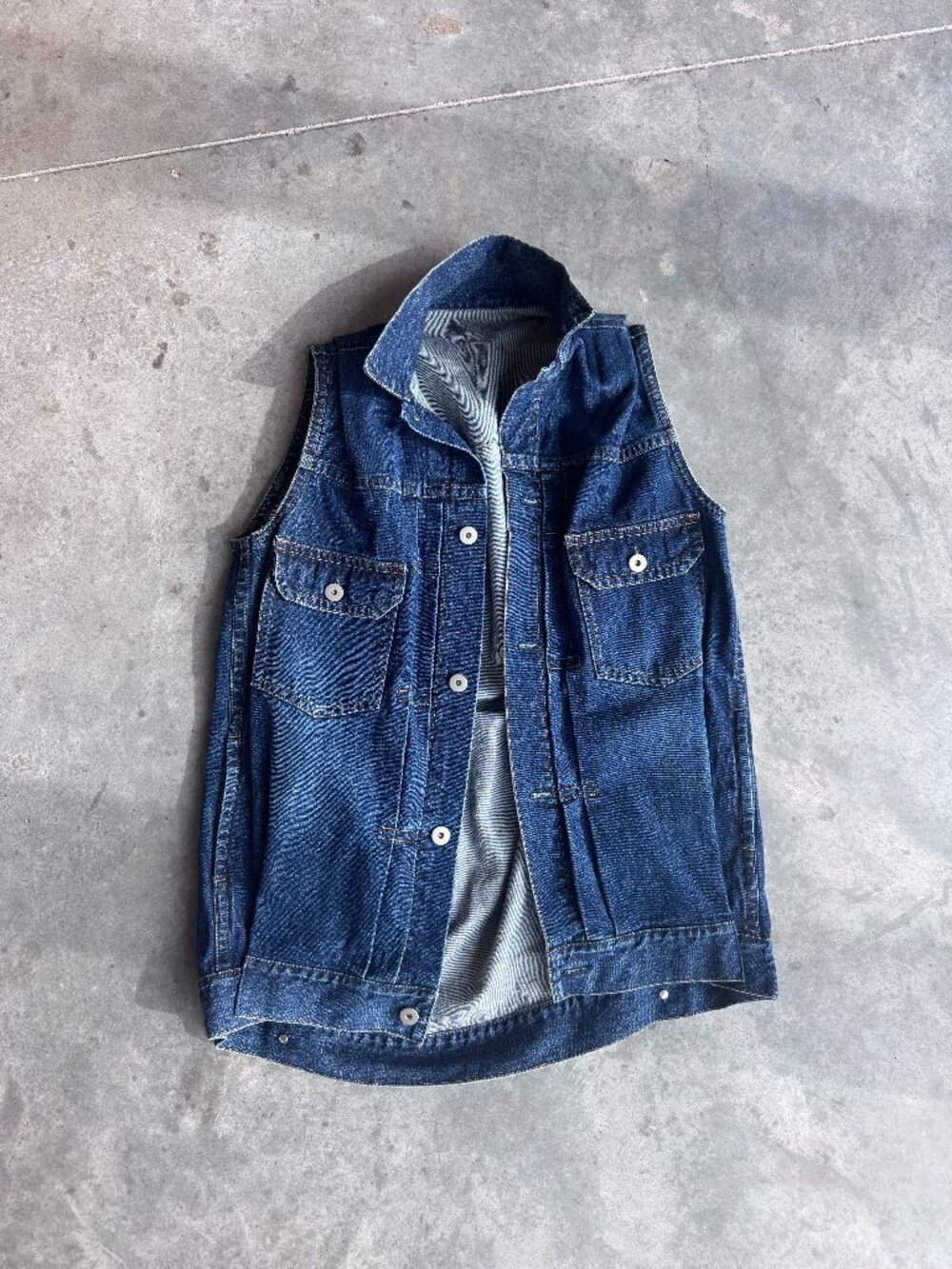 Sacai Oversized Denim Vest